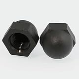 Sechskantmuttern Nylon-Sechskant-Hutmuttern, schwarz und weiß, M3 bis M20, 224 Stück(Black,M12...