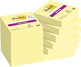 Post-it Super Sticky Notes, Packung mit 12 Blöcken, 90 Blatt pro Block, 47,6 mm x 47,6 mm, Farbe:...