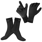 AUAUY Neopren Tauchhandschuhe und Socken, Unisex 3 mm Warme Tauchhandschuhe und Tauchsocken,...
