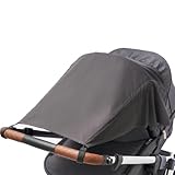Sonnensegel Kinderwagen mit Seitenschutz – UV Schutz 50+ - Sonnenschutz für Buggy – Universal...