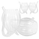 Sosoport 4 Stück Teiliges Kreativer Transparenter Trinkgläser Hitzebeständig Gestreifte Saft und...