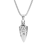 SDFXCDR Herren Halskette Vintage Nordic Anhänger Kette Wikinger Speer Halskette für Frauen Mode...