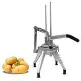 Manueller Gemüseschneider, Edelstahl Kartoffelschneider, Vertikaler Pommes-Frites-Schneider, mit...