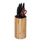 Relaxdays Messerblock unbestückt aus , ohne Messer, für 10 Messer aller Art, Messerhalter HxD...