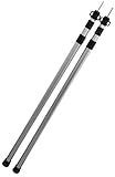 CampAir 2er Set Teleskopstangen Aluminium mit Packbeutel – Stufenlos Höhenverstellbar von 90-230...