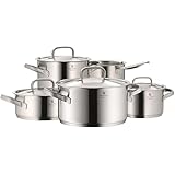 WMF Gourmet Plus Topfset Induktion 5-teilig, Kochtopf Set mit Metalldeckel, Cromargan Edelstahl...