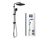 GROHE Vitalio 250, Duschset ohne Armatur, wassersparend, 8l pro Min (Regendusche für vorhandene...