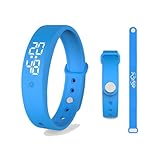 AOUZOVLI Vibrationswecker Blau Wecker Armband Vibration,Multifunktions Silent Vibrating Alarm...