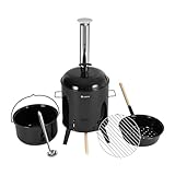 Juskys Gulaschkanone 17 Liter mit Kessel & Pfanne - Outdoor Ofen zum Kochen, Braten & Grillen -...