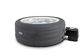 Intex 28482 - Whirlpool aufblasbar Simple Spa, 4 Personen, 100 Düsen, Heizung, Grau, ⌀ 196x66 cm