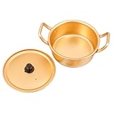 SHINEOFI Aluminium Nudeltopf 18cm mit Deckel und Doppelgriff Suppentopf für Ramen und Instantnudeln...