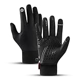 NANQUAN Fahrrad Handschuh Herren,Winterhandschuhe Wasserabweisende Touchscreenhandschuhe,Winddichte...