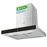 COMFEE' CHW 7.6M77A3 A+++ Dunstabzugshaube 60cm Umluft/Abluft, Abzugshaube mit 650m³/h Starker...