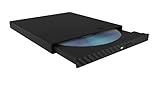 ICY Box 5,25 Zoll Gehäuse extern für Ultra Slim Blu-ray und DVD Laufwerke (Slimline bis 9,5mm...