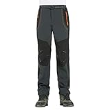 Wanderhose Herren Winter Wasserdicht Atmungsaktiv | Winterhose Herren Warm Mit Taschen | Schneehose...