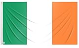 Irland Fahne 90 x 150 cm verstärkt Irische Flagge Balkon Outdoor mit 2 Metallösen