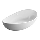 BERNSTEIN Freistehende Badewanne aus Sanitäracryl Standbadewanne Wanne mit Doppelwandiger...