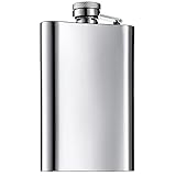WMF Manhattan Flachmann Edelstahl 120 ml, 12cl, Cromargan Edelstahl mattiert, Flachmann klein, 12 x...