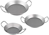 CHG Eisenpfannen Spar-Set, 3-TLG, Silber, 3-Einheiten, 20 cm, 24 cm, 28,5 cm, Set 299-62