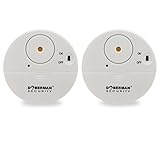 WER [2 Stück] weiß Ultra-Dünner Fensteralarm mit lautem 100dB Alarm und Vibrationssensoren -...