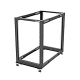 StarTech.com 4-Pfosten 18 HE Mobiles Open Frame Serverrack, 19 Zoll Netzwerk Rack mit Rädern, Rack...