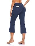 MOVE BEYOND Damen Yogahose 3/4 Sommerhose Caprihose Leicht Sporthose Butterweiche Jogginghose mit...