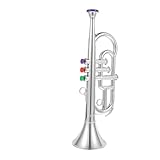 Gogogmee Simulierte Trompete mit DREI Kleinkinder kleine Trompete Musikinstrument für aus Überzug...