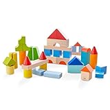 Haba Meine ersten Bausteine - 46 Bunte Holzbausteine mit Baumwolltasche - Made in Germany - Für...