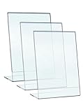 Transparenter Plexiglas-Display, A4-Pack, 3 Stück, Plakatständer, Menühalter, Preishalter,...