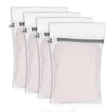 Tyqour 4 Stück Netz-Wäschesäcke, Empfindliche Wäschebeutel, Wäschesack 30 X 20cm Wäschenetz...