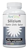 Hochdosiertes Silizium aus Bambus-Extrakt (850 mg), Hirse-Extrakt, Biotin, Zink, Selen, Kupfer, und...