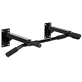 OcioDual Klimmzugstange Wandmontage Tuerreck Reckstange Turnstange Wand bis 200 Kg Schwarz Home Pull...