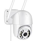 FNNEMG Outdoor-Kamera WiFi, 3MP PTZ IP-Kamera Auto-Tracking AI-Erkennungswarnung CCTV-Kamera...