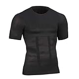 Herren Body Shapewear Belly Compression T-Shirt Abnehmen Top Wear Muscle Tank Taillen Trainer...