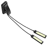 Alipis LED Klemmlampe mit Zwei Köpfen 360° Flexibler Schwanenhals Augenschonende Leselampe mit 3...