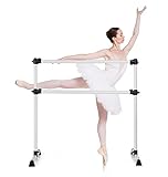 DREAMADE Ballettstange Höhenverstellbar, Ballet Bar aus Eisen, Stretchleiter Freistehend, Ballett...