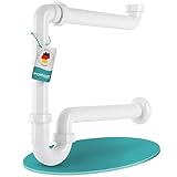 Engelbach® Raumsparsiphon für Waschbecken - Siphon platzsparend 1 1/4' x 32mm - inkl....