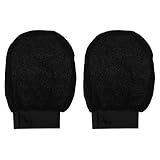 FIXOSHEE Peeling Duschhandschuhe Schwarz Abriebfestes Synthetisches Material Körperpeeling und...