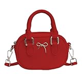 Frauen Bowling Tasche Schöne Bögen Schulter PU Leder Handtasche Kleine Crossbody Korean Styles...