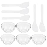 VICASKY Teiliges Gesichtsmasken rührschüssel aus Transparentem Dickem Material mit Weißem Stab...