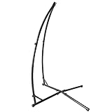 XUANYU Hängesesselgestell aus Stahl Hängestuhlgestell Höhe 214 cm Hängesessel Ständer Schwarz...