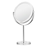 Auxmir Kosmetikspiegel Doppelseitiger Schminkspiegel mit 1X/10X Vergrößerung, Tischspiegel Stehend...