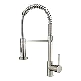 Mit Feder Wasserhahn High Arc,Wasserhahn küche 360 Drehbar Spültischarmatur Two Spray Functions...