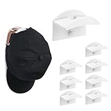 Vicloon Selbstklebende Hut-Organizer, 8 stück Minimalistischer Huthalter für Wandmontage, Cap...