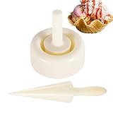 Eistütenformen - Knusprige Waffelhörnchen Backform-Set - Ergonomisches Formwerkzeug Mit...