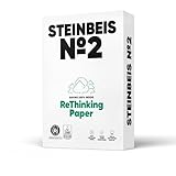 Steinbeis No. 2 Druckerpapier – DIN A4 Recycling-Papier 80 g/m², Weiß & Chlorfrei, 2500 (5 x...