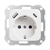 230 V Steckdose mit USB-A & USB-C, max. 3.400 mA, Wandsteckdose Unterputz, passend für BUSCH-JAEGER...