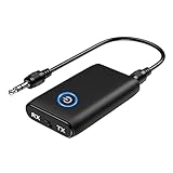 ORIA Bluetooth Aux Adapter, 2 in 1 Bluetooth 5.3 Empfänger, Mini Bluetooth Musik Adapter,...