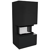 Kratki Kaminofen NBC 7-3-seitig | Bausatz Granit schwarz | 7 kW