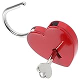 iplusmile Romantisches Herz padlock Kleines Kofferschloss mit Schlüssel Sicheres Reiseschloss für...